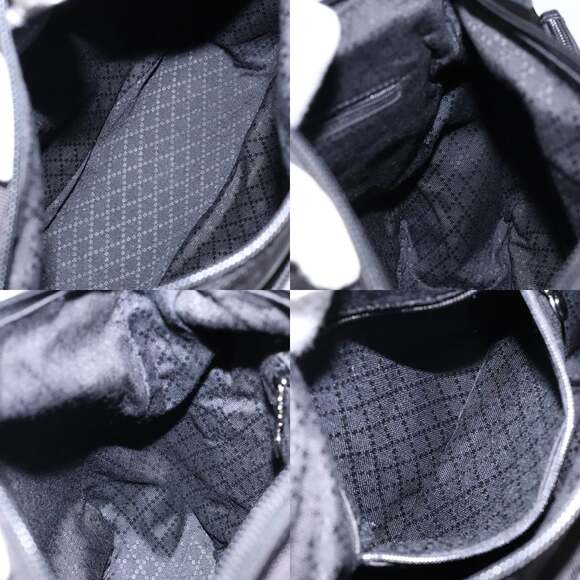 GUCCI Bamboo Hand Bag Nylon Black Silver 000 2404 000 2404 - Picture 12 of 13